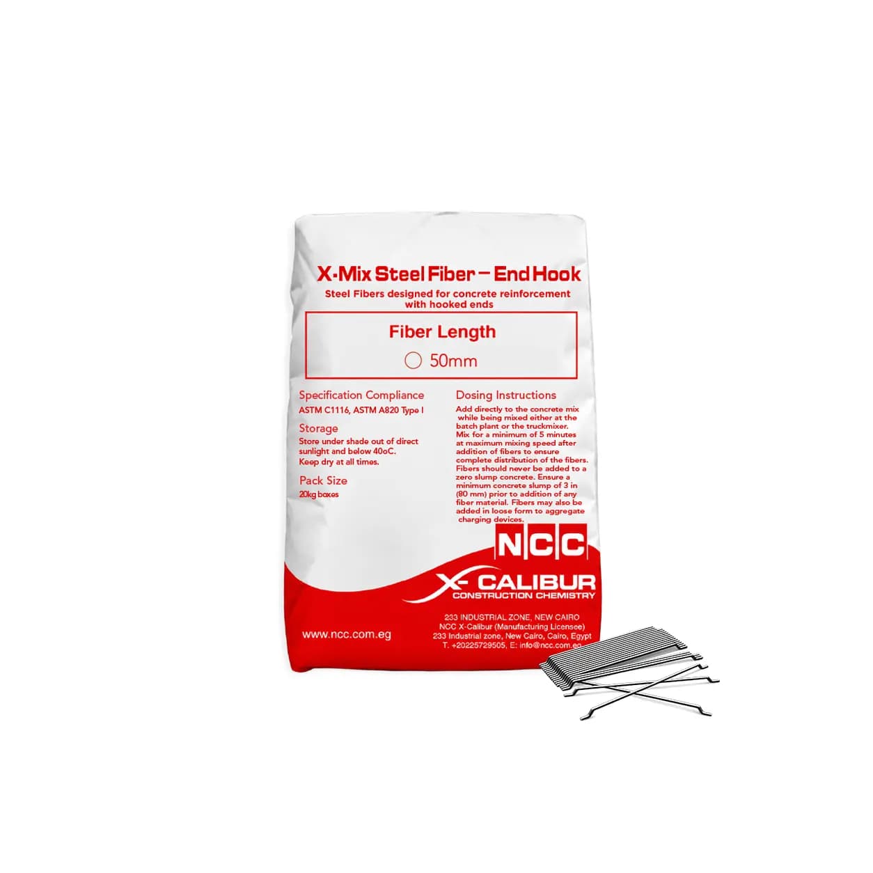 X-Mix Steel Fiber End Hook