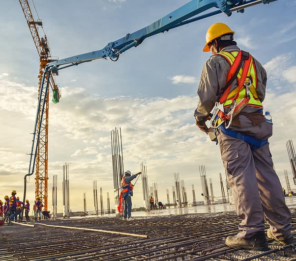 Protective coating applied to a concrete bridge structure